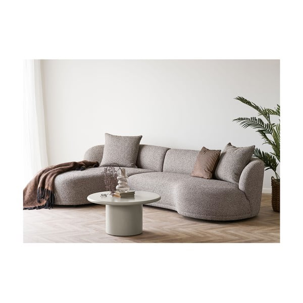 Măsuță de cafea crem rotundă ø 80 cm Nagano – House Nordic-image-3