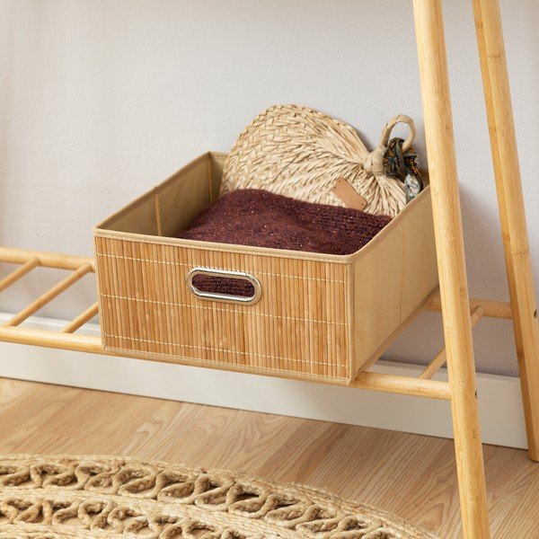 Coș de depozitare din bambus 31x31x15 cm Anji – Compactor-image-2