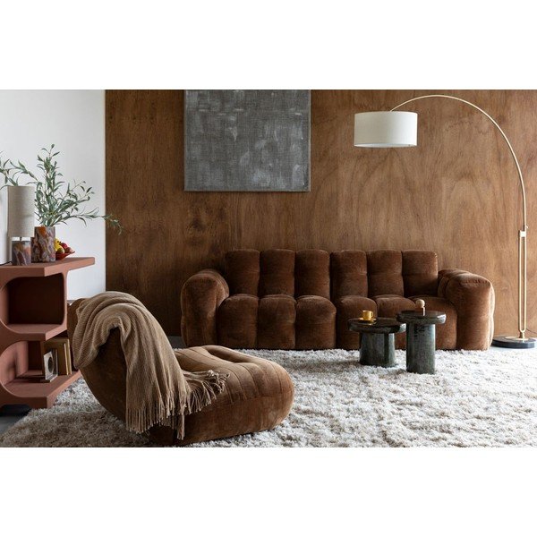 Canapea modulară maro cu tapițerie din catifea 264 cm Hackman – Dutchbone-image-4