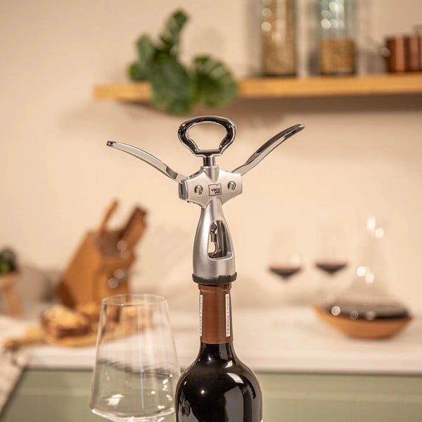 Tirbușon cu „aripi” din oțel inoxidabil – VacuVin-image-1