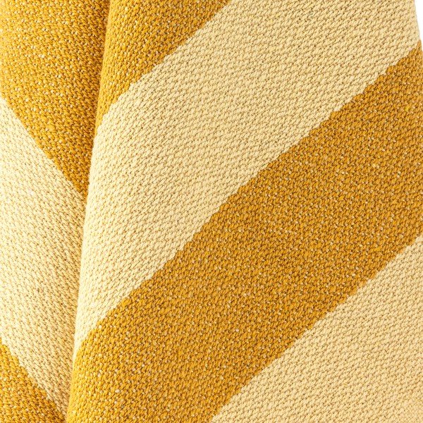 Pătură galbenă din bumbac reciclat 130x160 cm Frello – Bloomingville-image-4