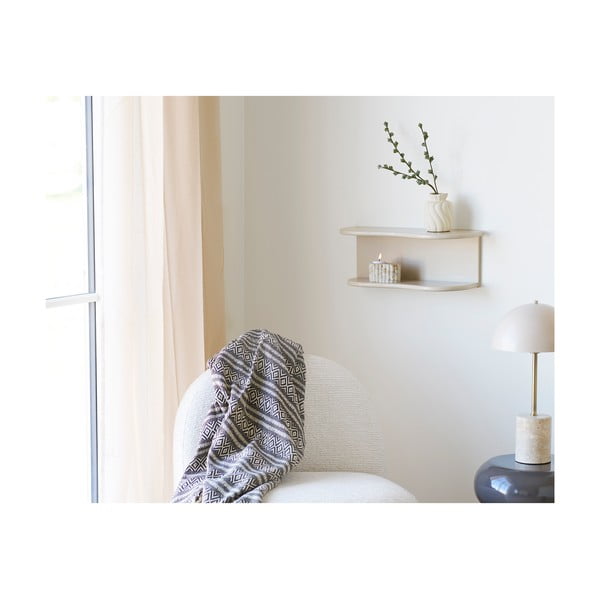 Pătură maro din bumbac reciclat 130x180 cm Adana – House Nordic-image-2