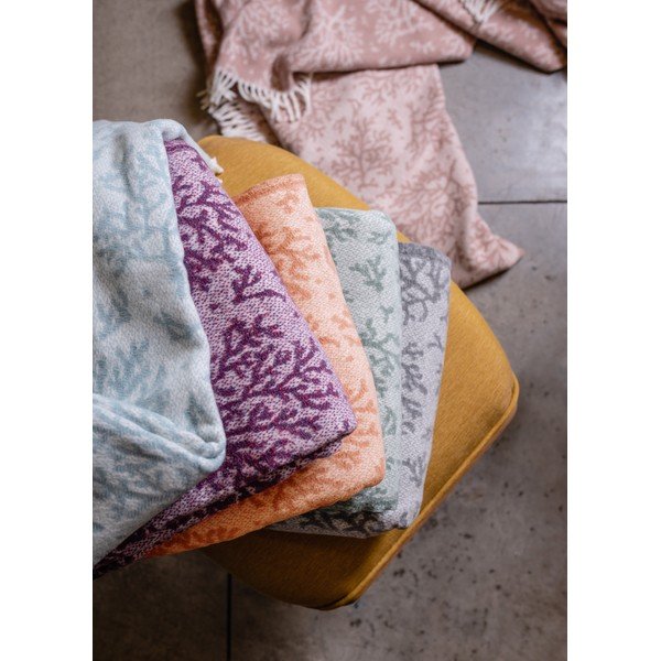 Pled din amestec de bumbac Euromant Coral, 140 x 180 cm, roz-image-1