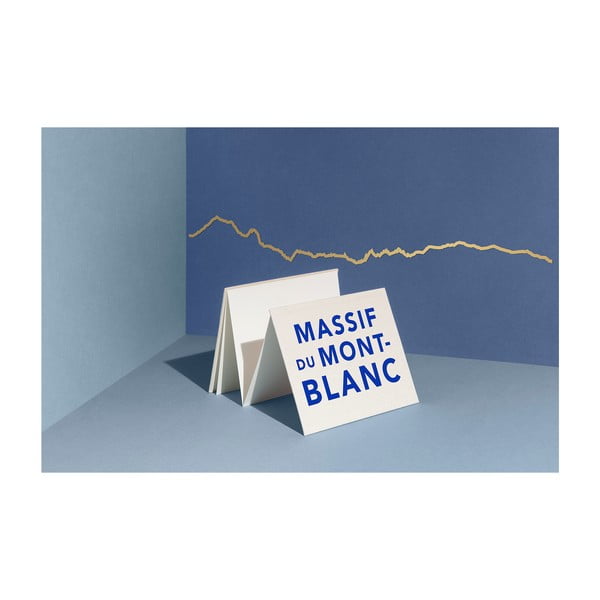 Decorațiune de perete cu silueta munților The Line Mont Blanc, auriu