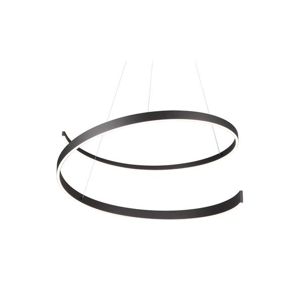 Lustră neagră LED cu control vocal/cu control prin aplicații mobile cu abajur din metal ø 75 cm Cinardi – CINQUE-image-4