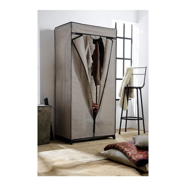 Dulap textil Compactor Wardrobe, înălțime 160 cm, gri-image-1
