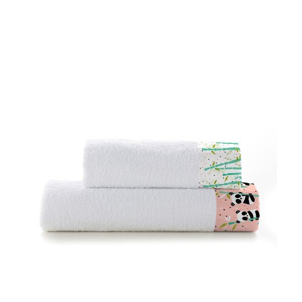 Set 2 prosoape pentru copii Moshi Moshi Panda Garden-image-2