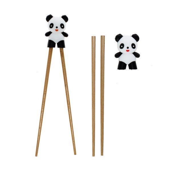 Bețișoare de antrenament pentru copii în culoare naturală din lemn Panda – Rex London-image-3