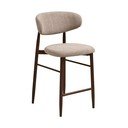 Scaun de bar bej/maro închis tapițat (înălțime șezut 65 cm) Levanto – House Nordic