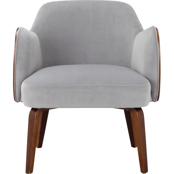 Fotoliu gri cu tapițerie din catifea Haruko - Støraa-image-1