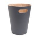 Coș de gunoi gri închis pentru birou 7,5 l Woodrow – Umbra
