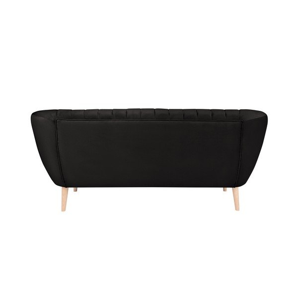 Canapea cu 3 locuri Micadoni Home Vincente, negru-image-4