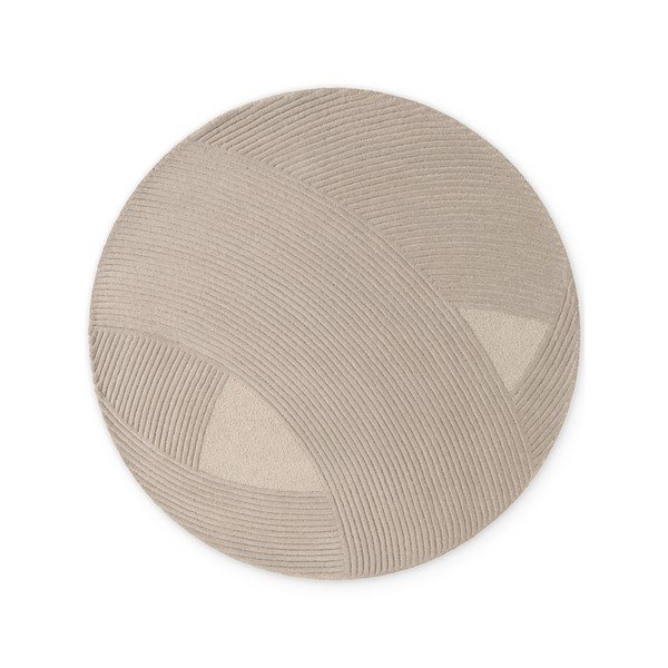 Covor bej rotund din lână ø 200 cm Kensington Victoria – Ted Baker