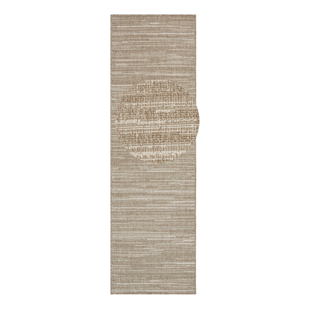 Covor de exterior bej de tip traversă 250x80 cm Gemini - Elle Decoration