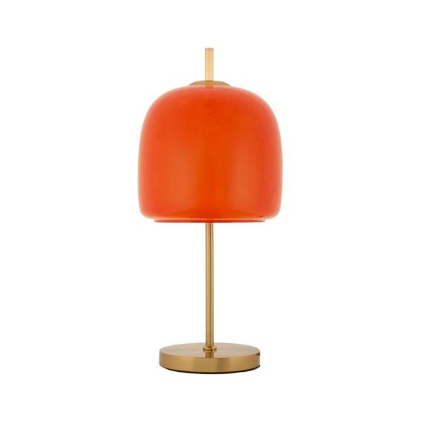 Veioză portocalie/aurie din metal cu abajur din sticlă (înălțime 53 cm) Oldy – Mauro Ferretti