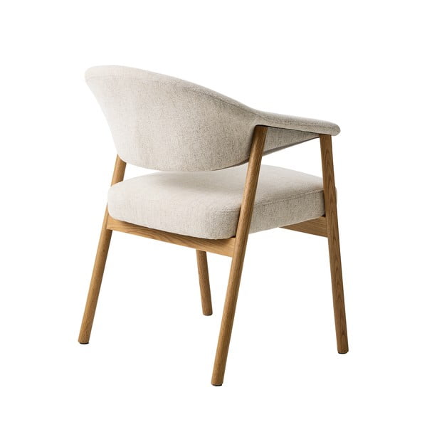 Set de scaune de sufragerie crem cu cotiere 2 buc. din lemn de stejar Elk – Unique Furniture-image-3