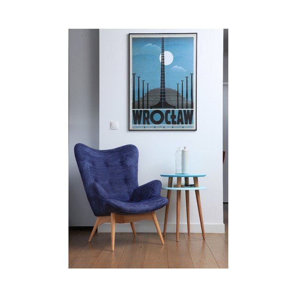 Măsuță de cafea Ragaba UFO, Ø 45 cm, turcoaz deschis-image-1