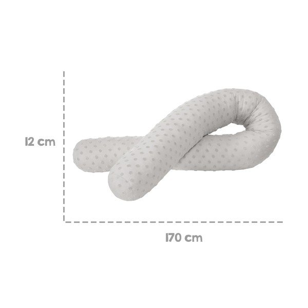 Pernă  pentru alăptat gri deschis Lil Planet – Roba-image-4