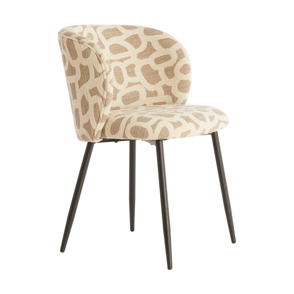 Scaun de dining bej/taupe tapițat Elyna – Light &amp; Living