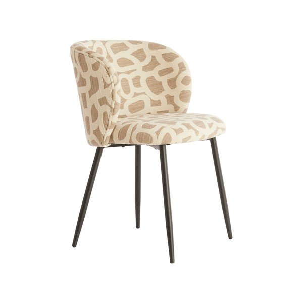 Scaun de dining bej/taupe tapițat Elyna – Light & Living