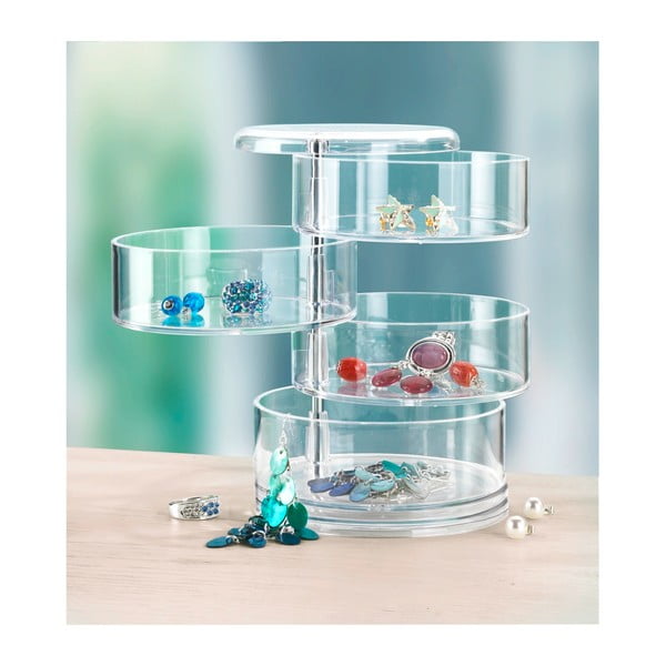 Organizator cu 4 compartimente pentru cosmetice Wenko Transparent-image-1