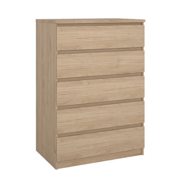 Comodă în culoare naturală cu aspect de lemn de stejar 77x111x50 cm Naia – Tvilum-image-2