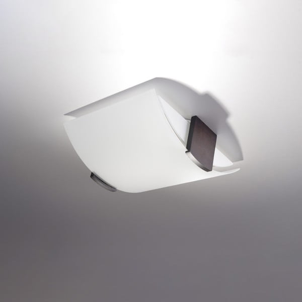 Plafonieră albă cu abajur din sticlă 33x30 cm Eva – Nice Lamps