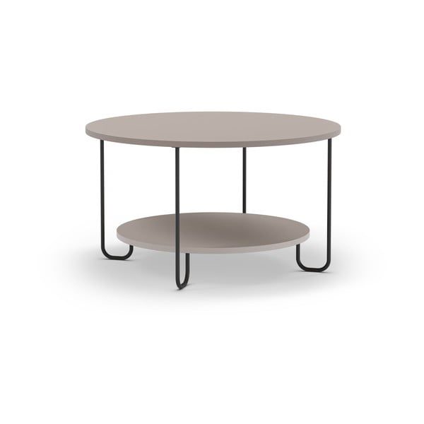 Măsuță de cafea gri rotundă ø 80 cm Tonka – Marckeric-image-2