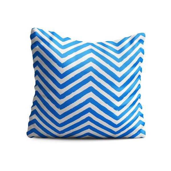 Pernă pentru copii OYO Kids Blue Zig Zag, 40 x 40 cm