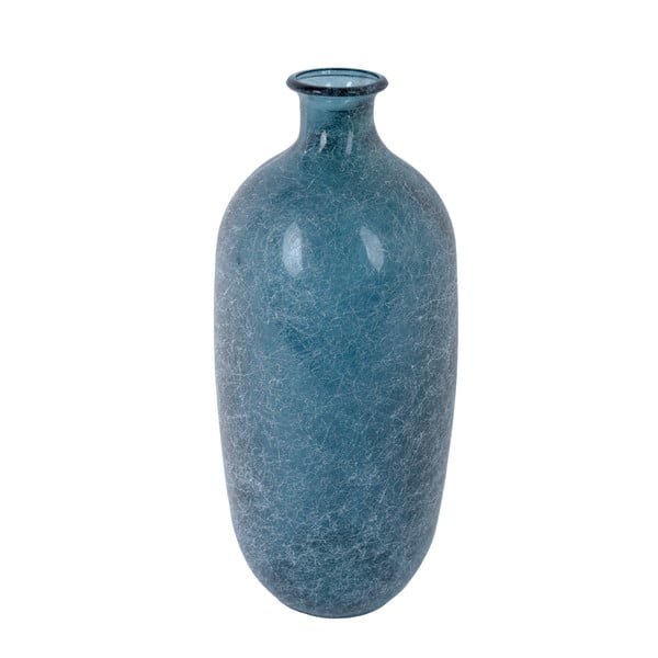 Vază din sticlă reciclată Ego Dekor, înălțime 31 cm, albastru