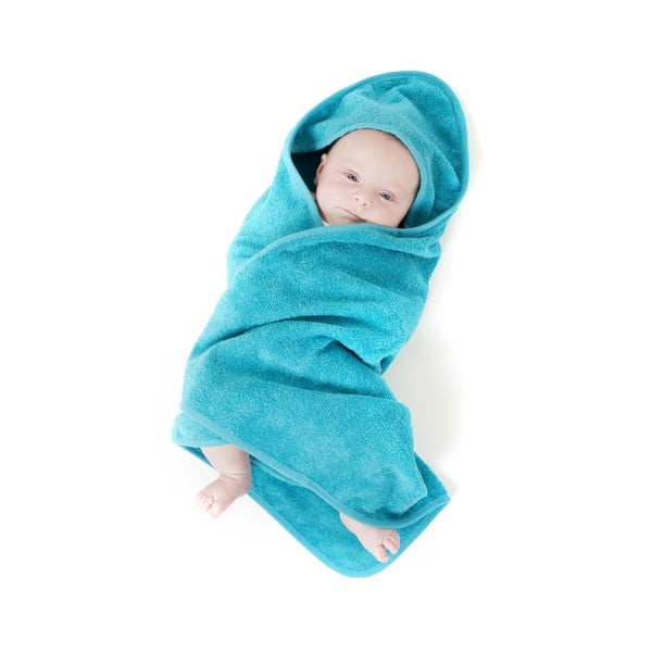 Prosop  pentru copii albastru din bumbac 75x75 cm - Tiseco Home Studio-image-1