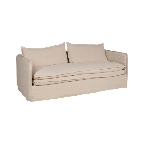 Canapea crem cu tapițerie din in 210 cm – Ixia-image-2