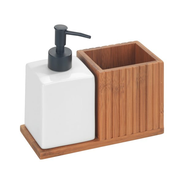 Suport pentru accesorii de spălat în culoare naturală din bambus Mera – Wenko