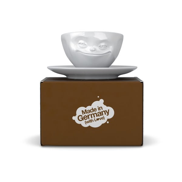 Ceașcă din porțelan pentru cafea 58products Smile, 200 ml, alb-image-1