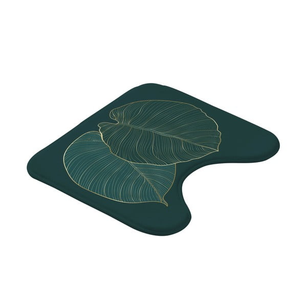 Covoraș de baie verde închis pentru WC 45x45 cm Jade – douceur d'intérieur-image-2