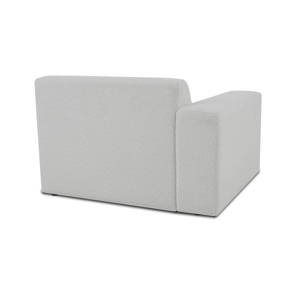 Modul pentru canapea alb cu tapițerie din stofă bouclé (cu colț pe partea stângă ) Roxy – Scandic-image-2