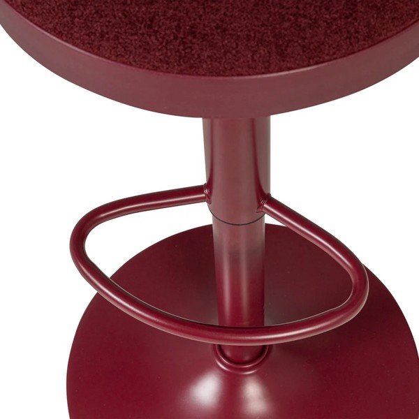 Scaun de bar burgundy cu înălțime ajustabilă tapițat Mevo – WOOOD-image-4