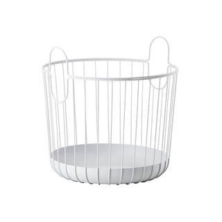 Coș de depozitare din metal Zone Inu, ø 40,6 cm, alb