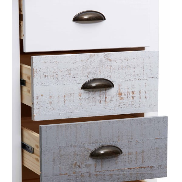 Noptieră Marckeric Romantica, alb - gri-image-1