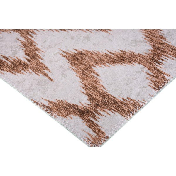 Covor tip traversă alb/portocaliu lavabil 80x200 cm – Vitaus-image-2