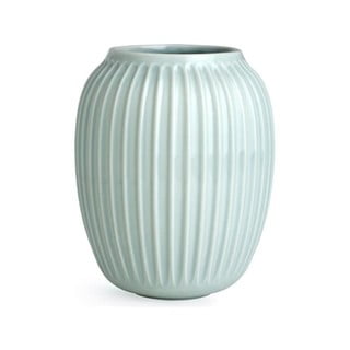 Vază din gresie Kähler Design Hammershoi, înălțime 20 cm, albastru mentă
