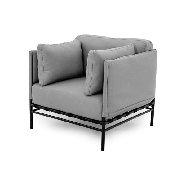 Fotoliu de grădină gri deschis capitonat Dandy – Sit Sit-image-3