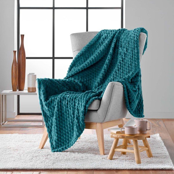 Pătură albastră din microflanel 125x150 cm Mini Frosty – douceur d'intérieur-image-2