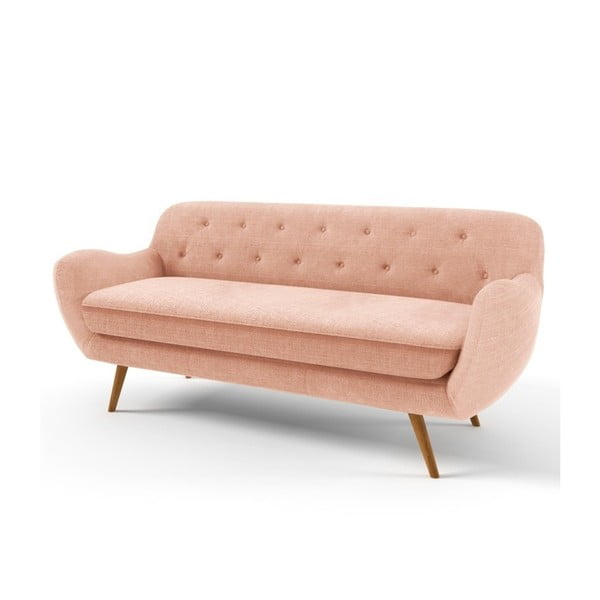 Canapea pentru 3 persoane Wintech Zefir Portland, roz