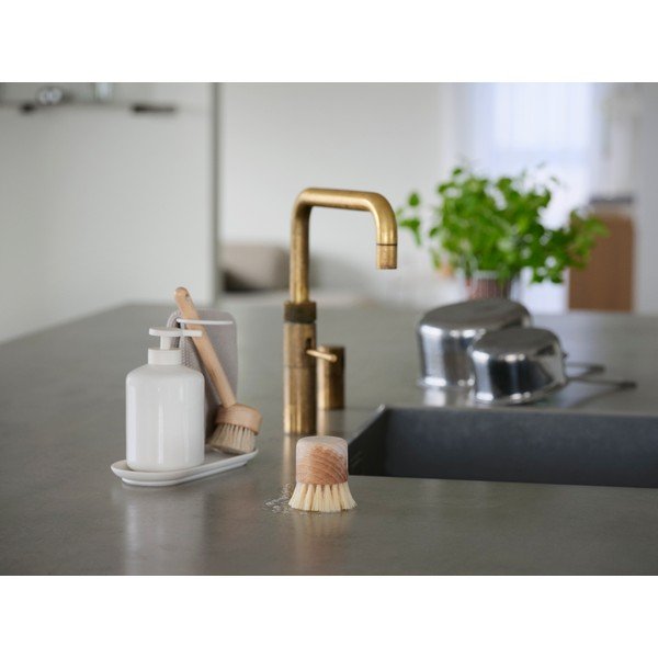 Suport pentru accesorii de spălat vase alb din plastic și gresie Inu – Zone-image-2