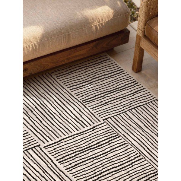 Covor pentru exterior și interior negru/crem 200x300 cm Haringey Nightingale – Ted Baker-image-2