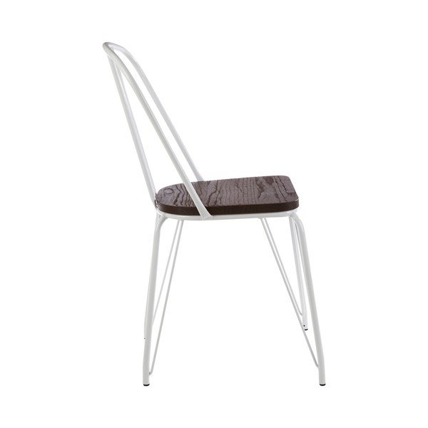 Scaun de dining alb/în culoare naturală din lemn de ulm District – Premier Housewares-image-4