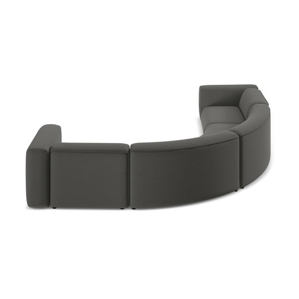 Colțar gri cu tapițerie din catifea Ekahi – Makamii-image-4