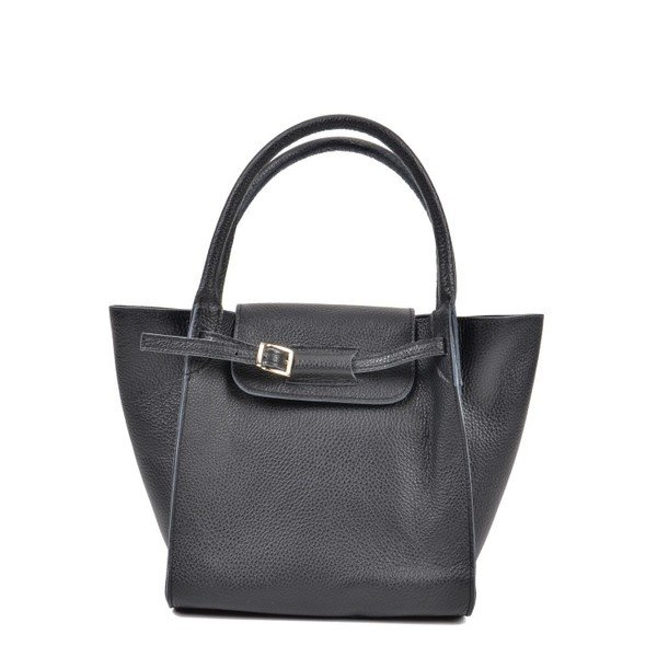 Geantă din piele Roberta M Pola Nero, negru-image-2
