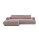 Colțar roz extensibil/cu spațiu de depozitare (cu colț pe partea stângă/cu șezlong) Fuji – Bobochic Paris